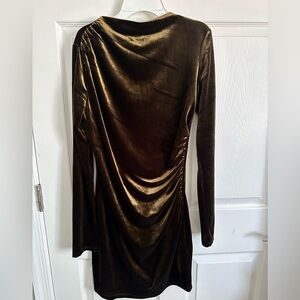 H&M High Neck Velvet Dress